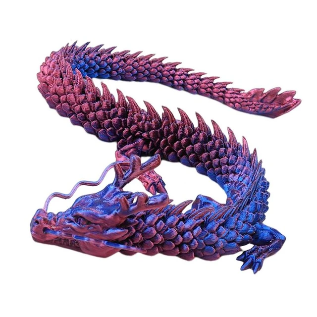 3D Printed Articulating Dragon, Poseable Fantasy Model, Home Decor/Gift