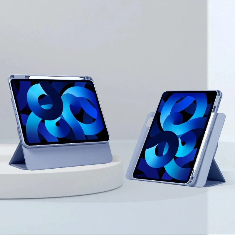 Enhanced 360° Rotating Magnetic Detachable Tablet Case with PU Cover