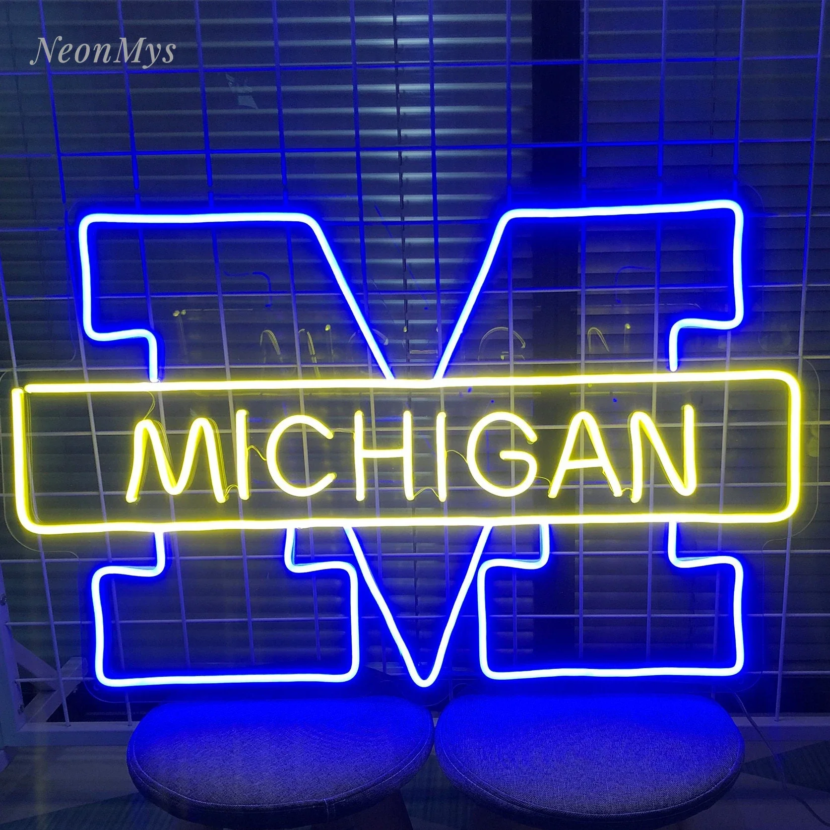 

Michigan Neon Sign Support Custom University of Name Logo Led Neon Light Signs for Room Wall Decor 45*28cm