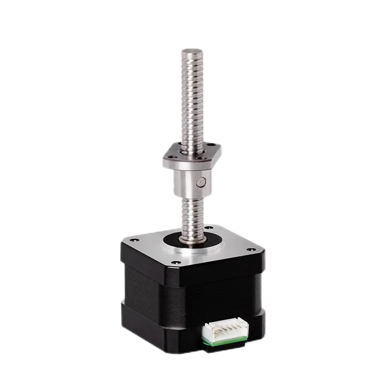 카이풀 NEMA 17 리니어 스테퍼 모터 1.8도 26N.cm 1.5A 볼 스크류 리드 2mm 스트로크 102mm 너트 스토퍼 포함 3D 프린터 CNC용