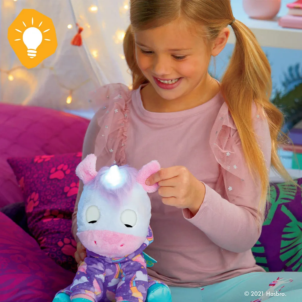 Original FurReal Sweet Jammiecorn Unicorn Interactive Plush Toy Light Up Toy with 30+ Sounds and Reactions Unicorn Soft Cute Toy 6