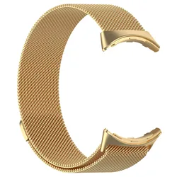 Milanese Stainless Steel Magnetic Loop Bracelet Wristband for Pixel Watch 2-1 (Gold)