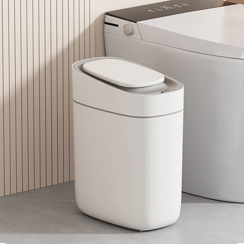 

9L/15LTrash Can Smart Induction Trash Can Intelligent Sensor Dustbin Electric Touch Narrow Trash Bin Kitchen Bathroom Trash Bin