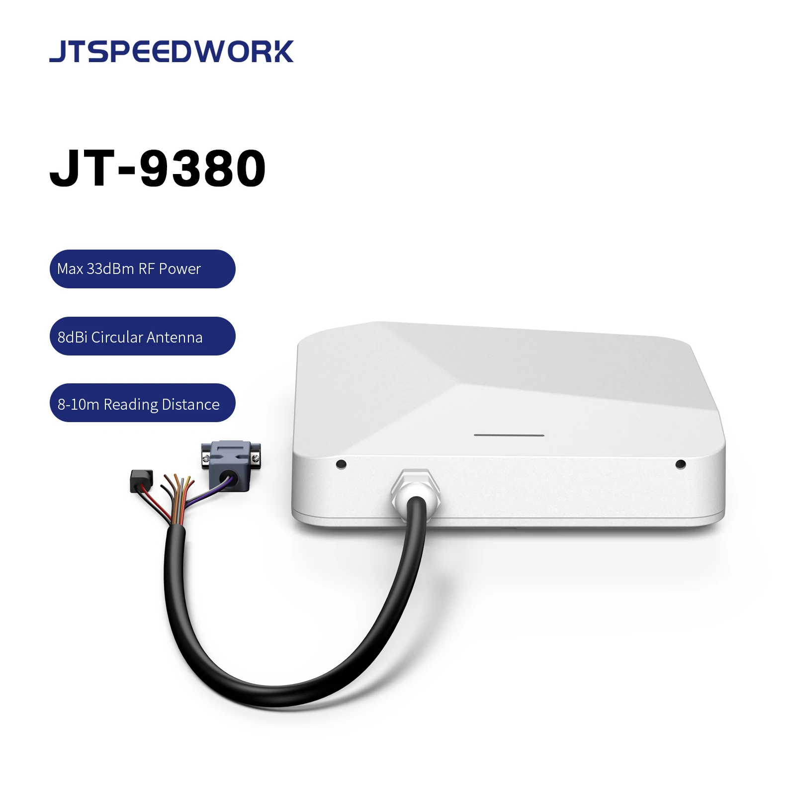 JT-9380 장거리 UHF RFID 리더 다중 태그 접근 제어 카드 리더 효율적인 폐기물 관리용