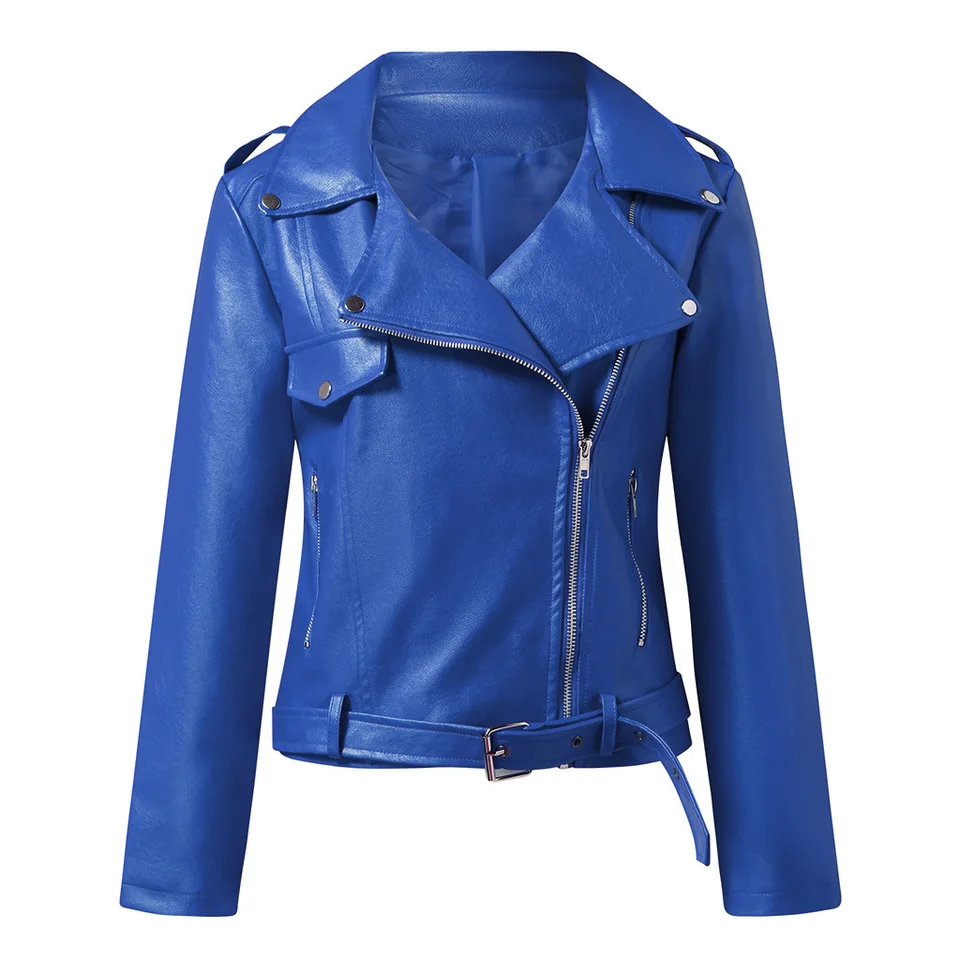 Stylish Women's PU Leather Motorcycle Jacket