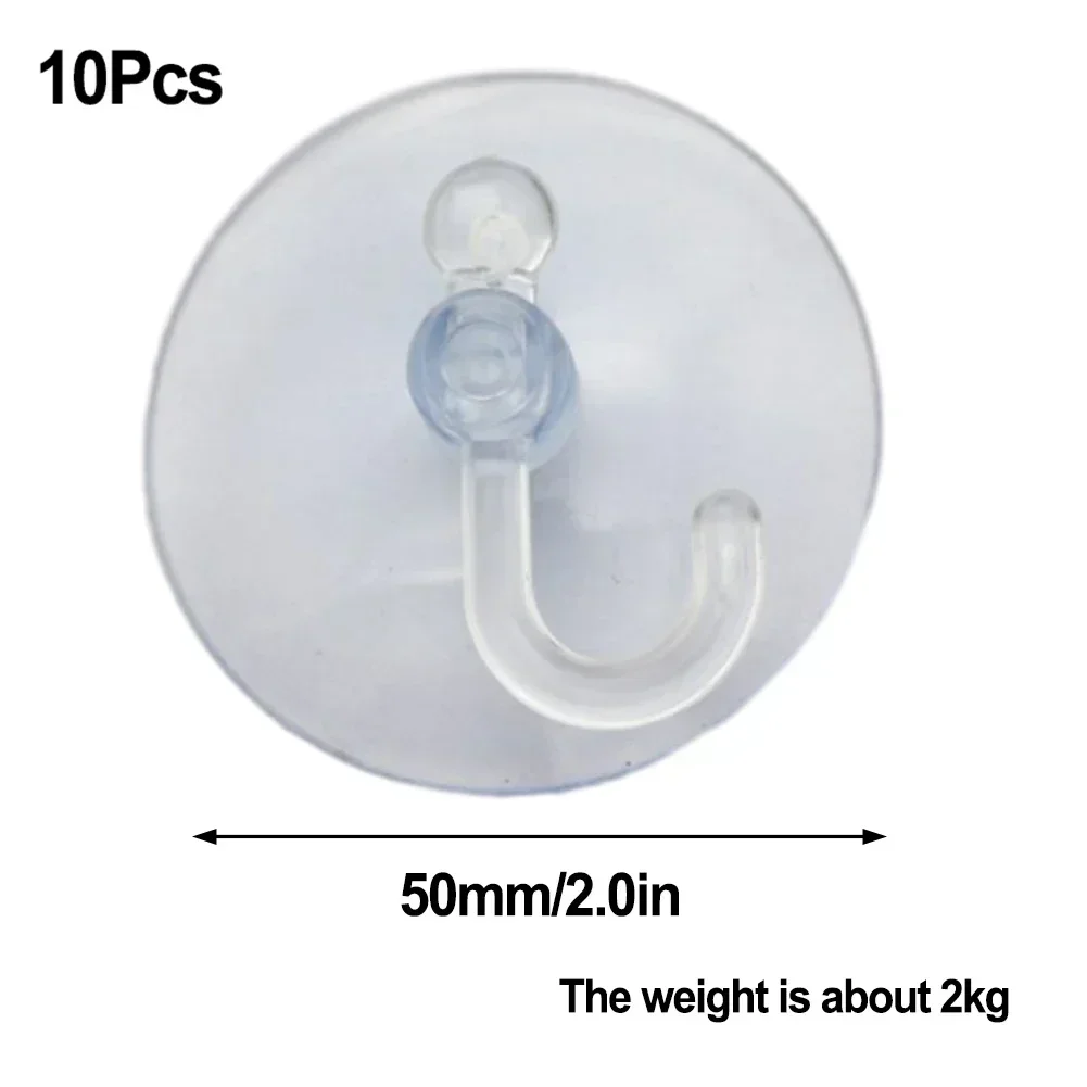 10Pc Suction Cup Hooks With Screw Nut 30-50 Mm Clear Sucker Pads Strong Adhesive Suction Holder For Car Glass Bathroom Wall Door