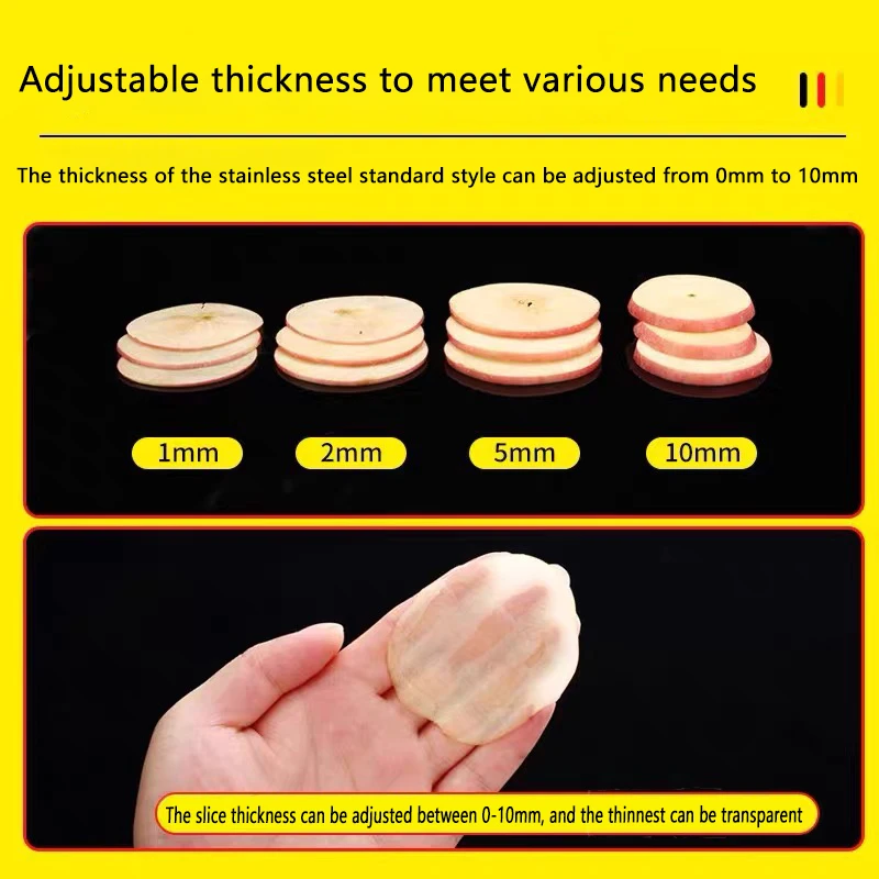 Manual Home Stainless Slicer Commercial Ultrathin Chip Machine Fruit Cutting Machine Lemon Slicer Kitchen Sausage Cabbage Slicer 4