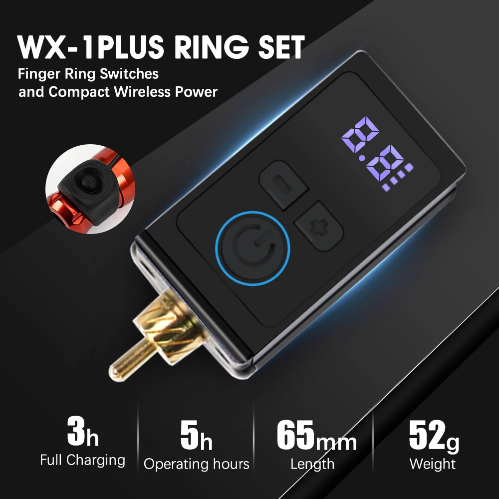 

1400mAh Portable Tattoo Pen Battery RCA Connector Wireless Power Supply Rechargeable For Tattoo Rotary Machine Pen Power Source