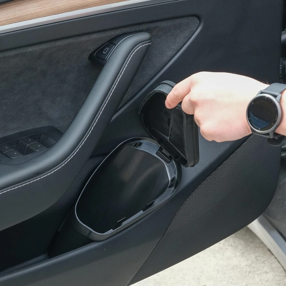 Trash Can For Tesla Model 3 Left Front Side Door Garbage Can Bin Accessories Side Door Storage Box Organizer