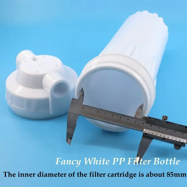 10 Hüvelykes Fehér Divatos Külső Csatszűrő Palack Új Pp Anyag Dupla Tömítő Gyűrű Szivárgásbiztos Robbanásbiztos Szűrőhordó - Image 6