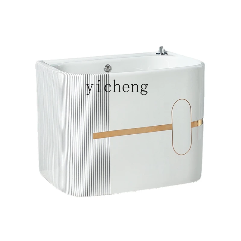 

YY Light Luxury Large Size Wash Mop Pool Home Balcony Ceramic Mop Pool Mop Sink