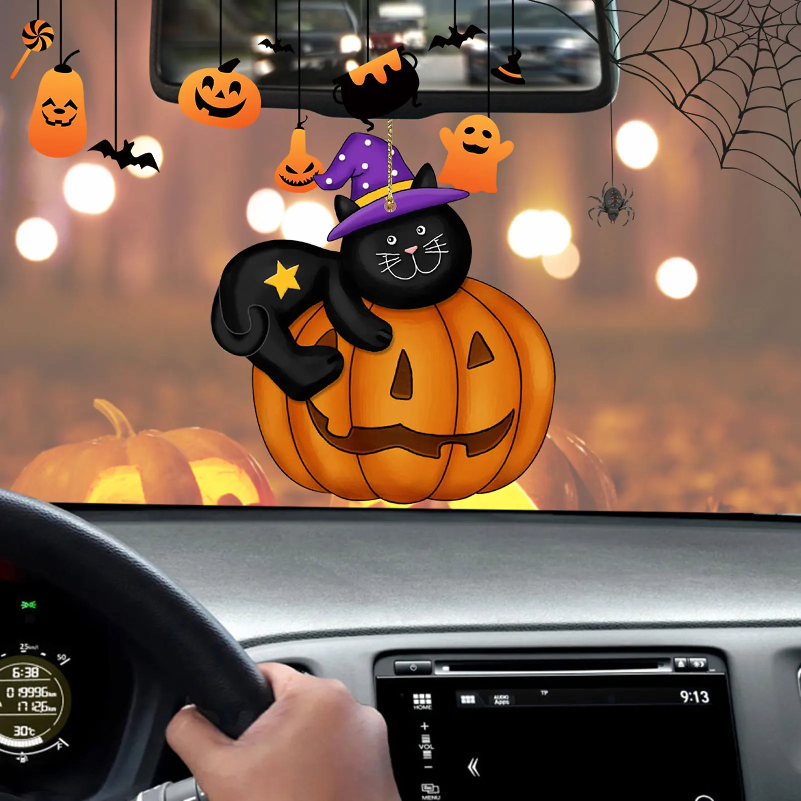 Halloween Horror Skeleton Pumpkin Sickle Bloody Roadblock Ghost Funny Car  Perfume Aromatherapy Fragrance Tablets Air Freshener - AliExpress