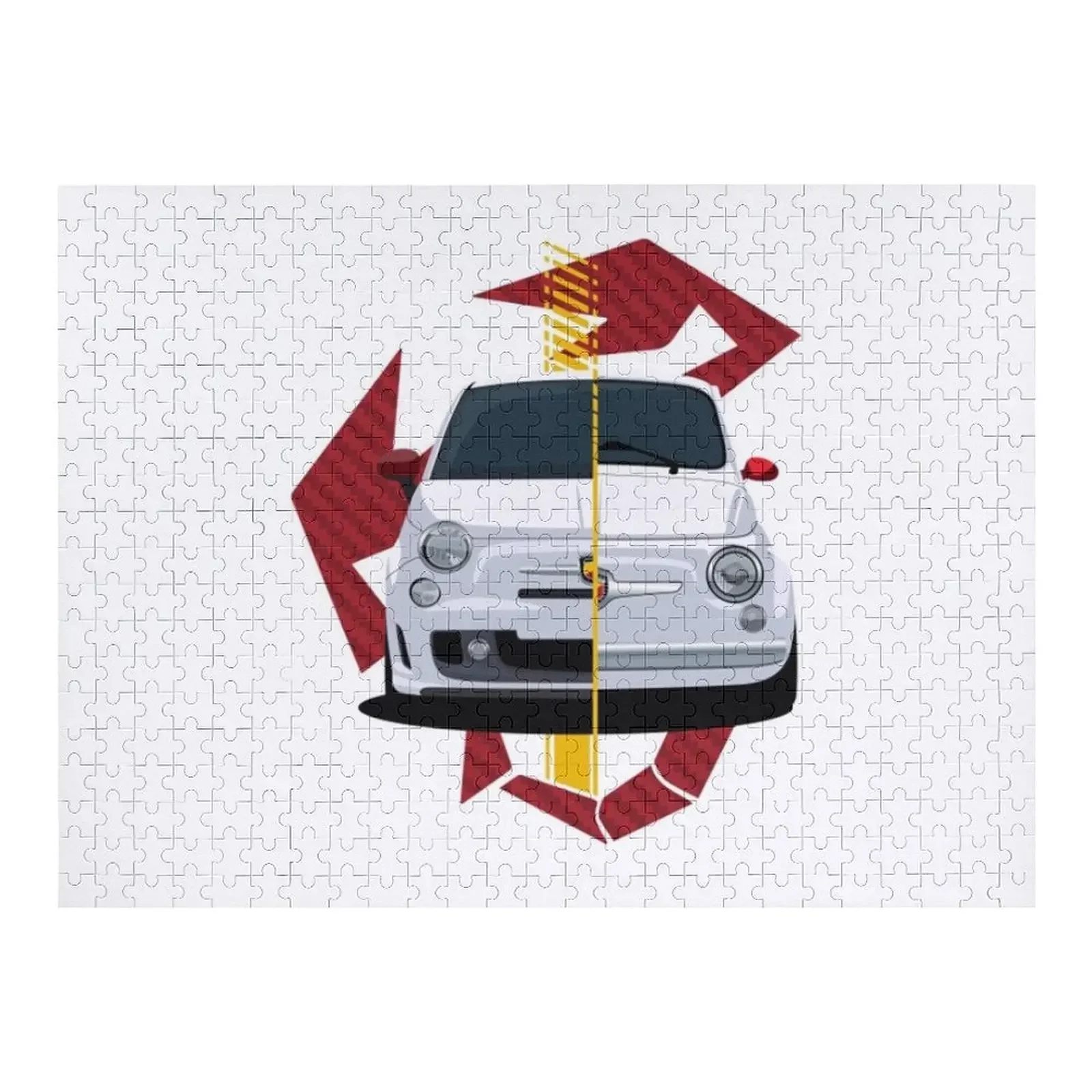 Fiat 500 Abarth Jigsaw Puzzle Personalized Woods For Adults Adult Wooden Puzzle