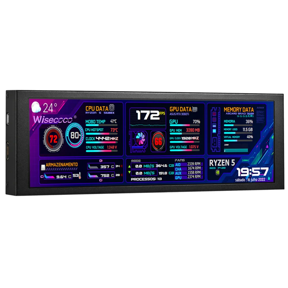 Wisecoco-7-84-Inch-Portable-LCD-Monitor-CPU-GPU-Temperature-IPS ...