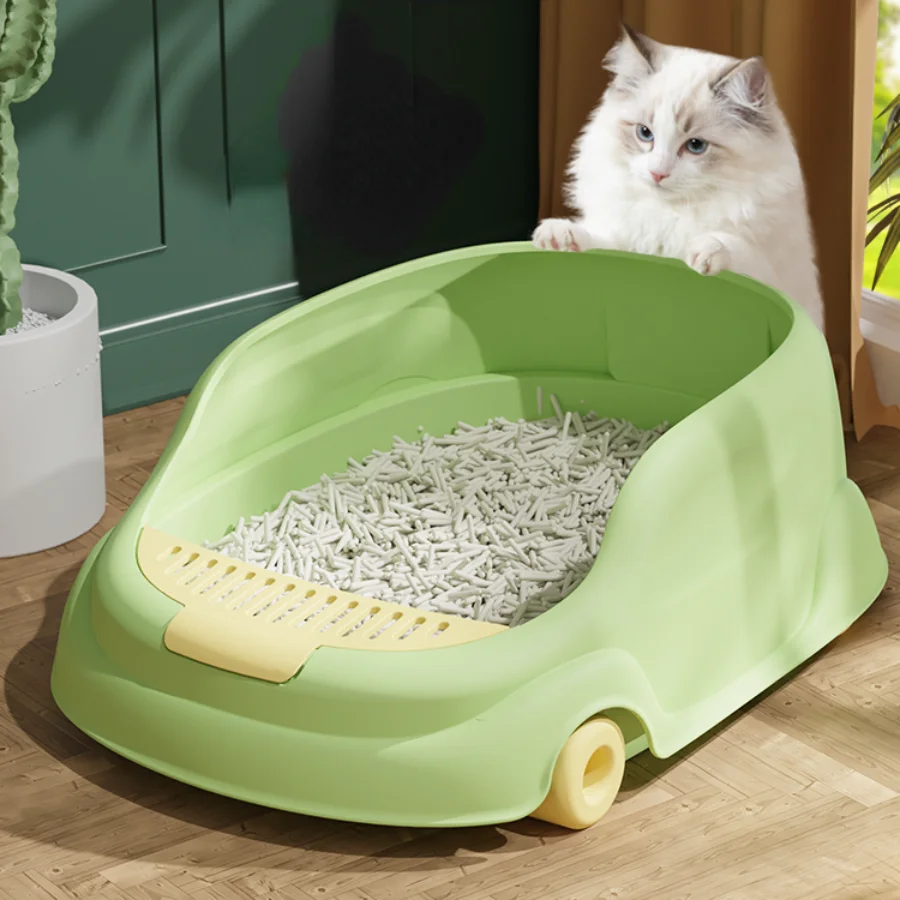 

Large Rollable No Splash Litter Box Cats Top Entry Semi-closed Enclosure Divider Cat Toilet Guard Wall Kattenbak Pet Supplies