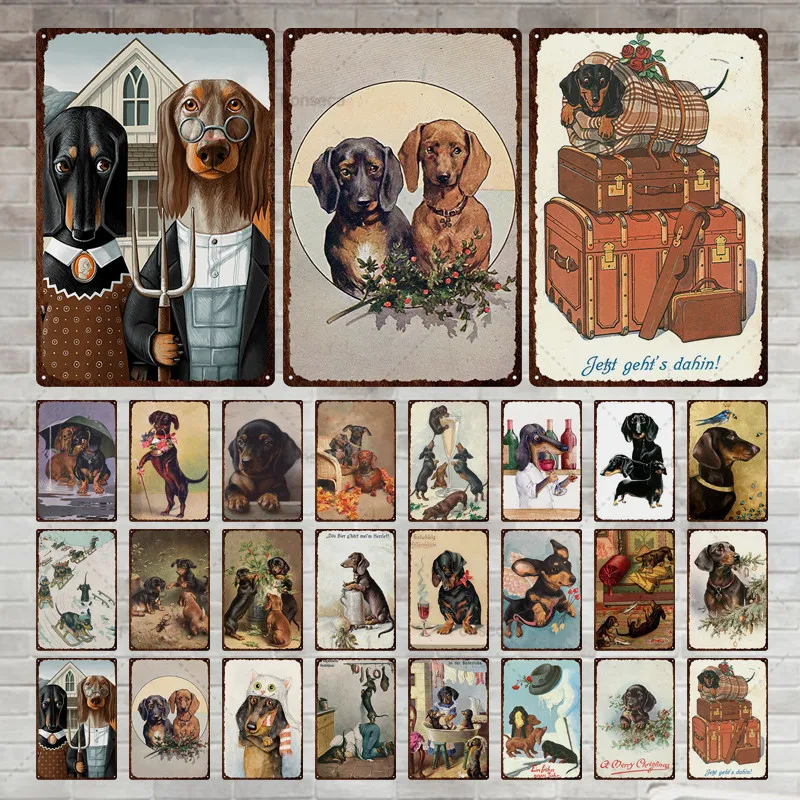 

Vintage Dog Metal Sign Vintage Tin Sign Metal Vintage Bar Vintage Wall Decor Bar Club Man Hole Metal Poster