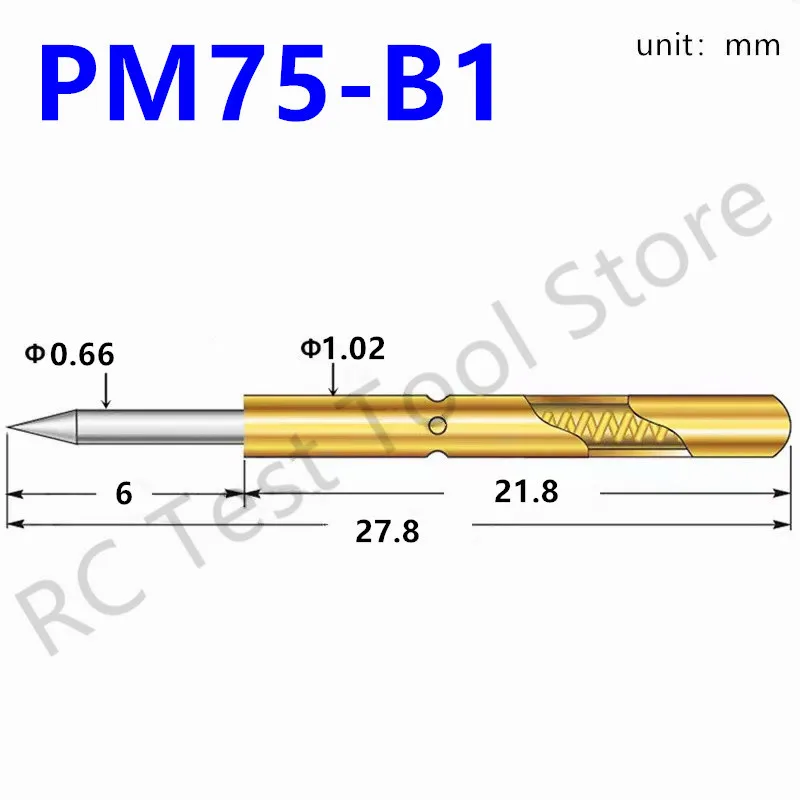 20/100PCS Feder Test Pin P156-B P125-B P100-B P160-B PL75-B PM75-B P75-B PL50-B P50-B P100-B1 P75-B1 P50-B1 Test Sonde Pogo Pin – Detail 15