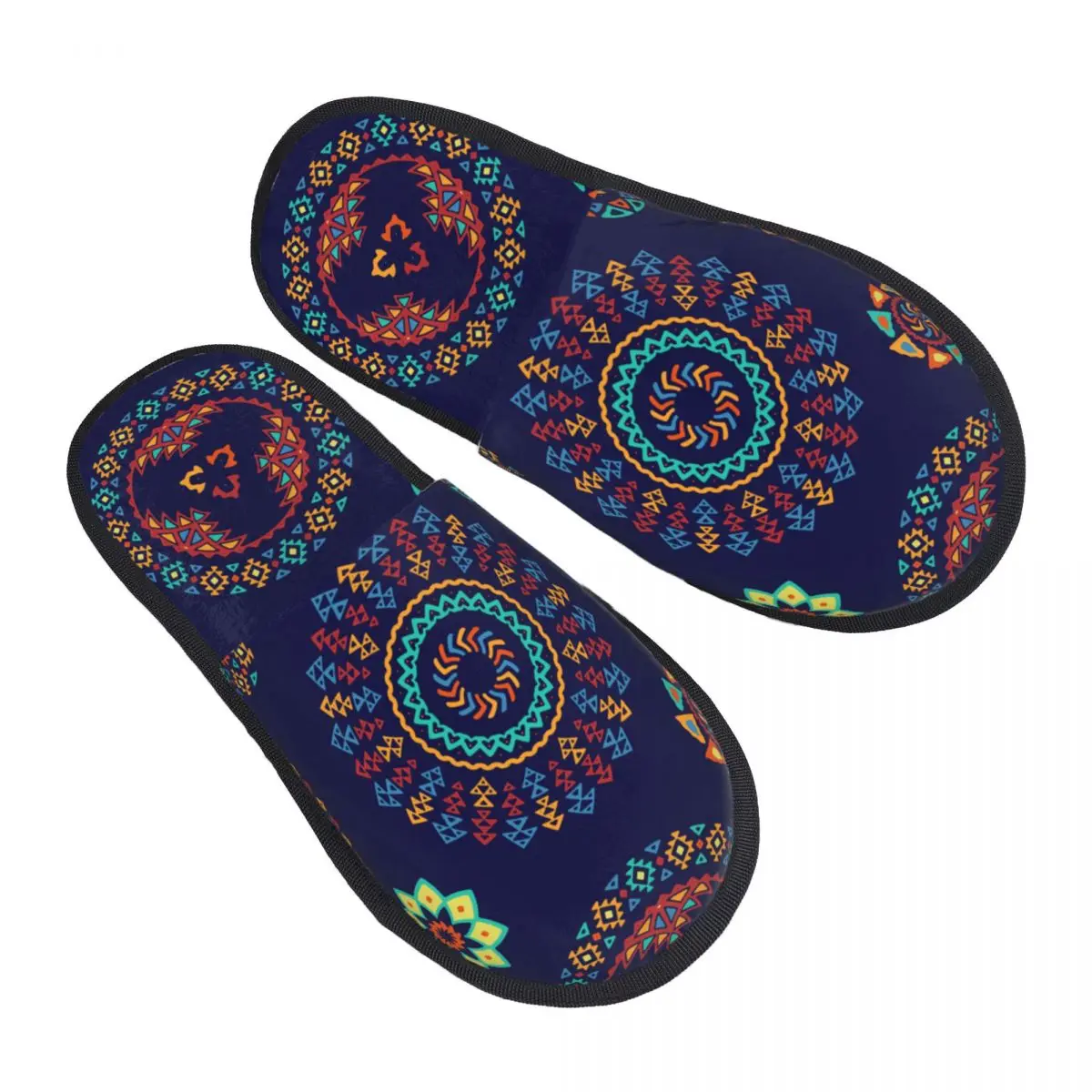

Ethnic Abstract Forms Slipper For Women Men Fluffy Winter Warm Slippers Indoor Slippers