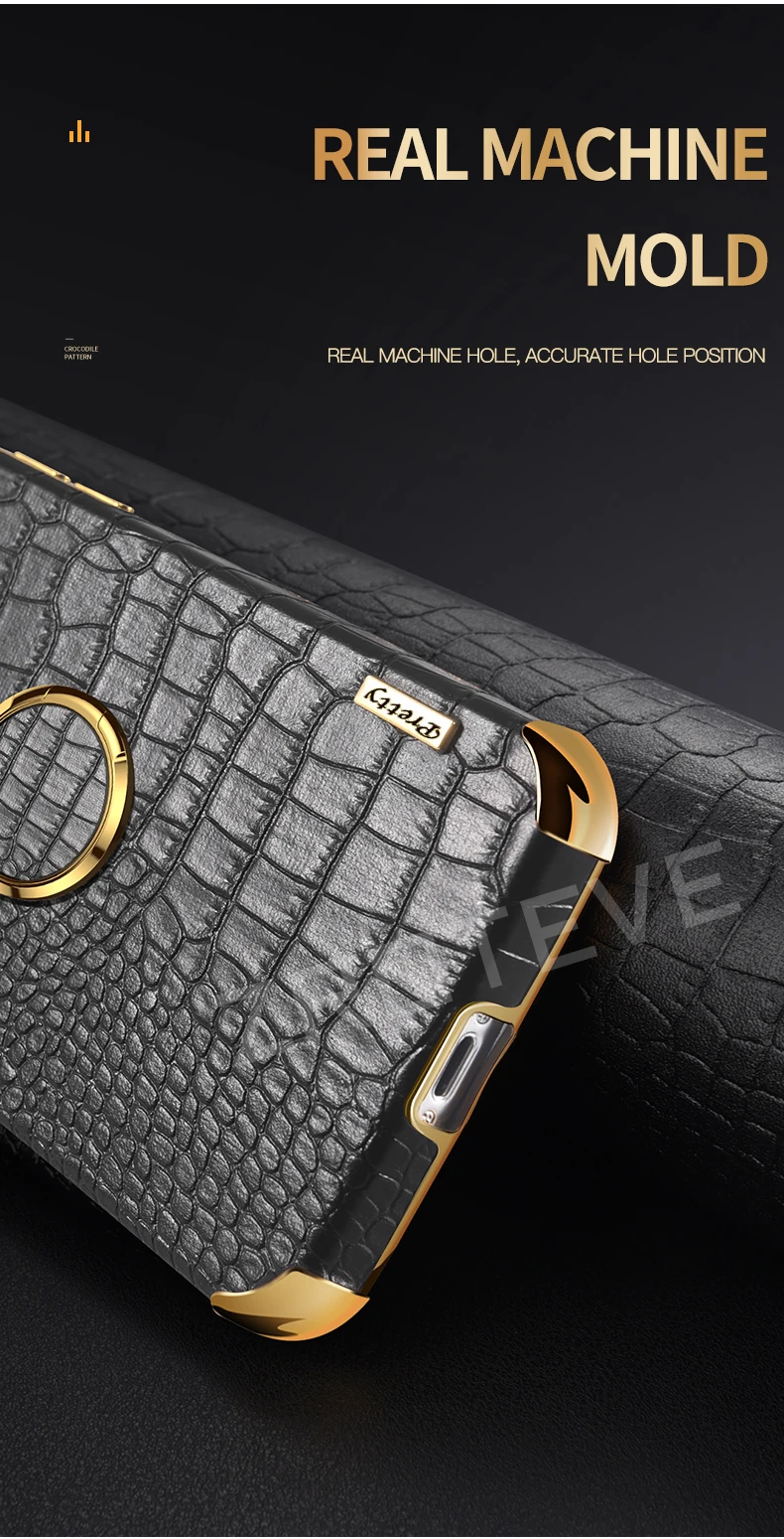 ZROTEVE-Capa de Couro Silicone Crocodilo para Xiaomi,