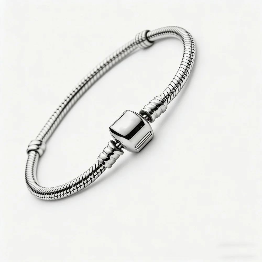 Silver bracelet detail