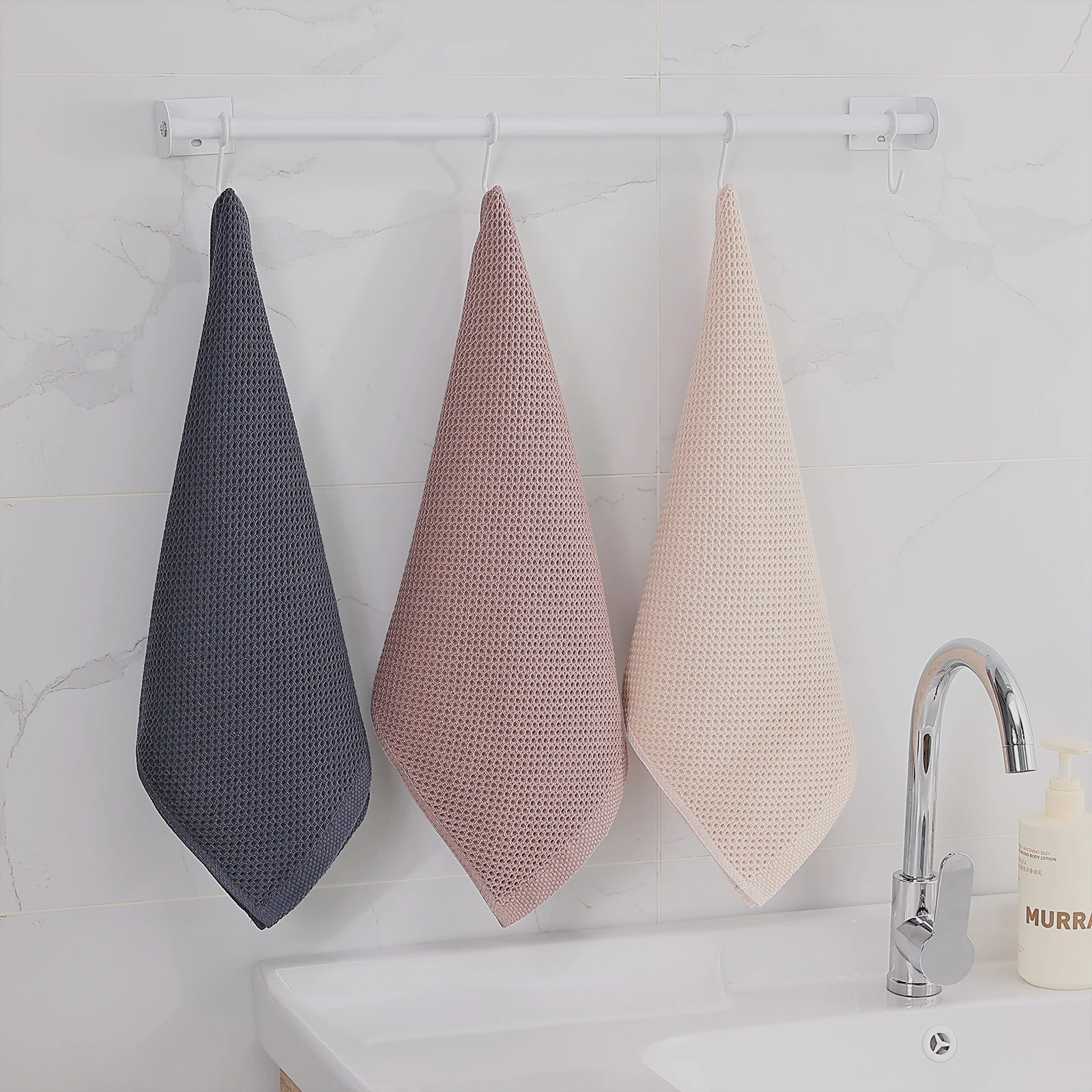 Cotton Dishcloth Soft Absorbent Microfiber Towel Kitchen Cleaning Cloth For Household Quick Drying Wash Cleaning 4Pcs