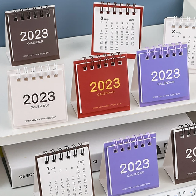 MAGICLULU 2 Pièces Mini Calendrier De Bureau Simple Accessoires De  Planificateur De Bureau Calendrier De L'année 2022 Calendrier 2021-2022  Calendriers