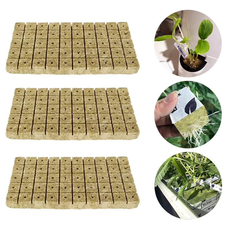50/100/150pcs Hydroponic Sponge Sponge Seed Starter Rock Wool Soilless Culture Fruits Greenhouse Supplies Garden Seed Starters 4