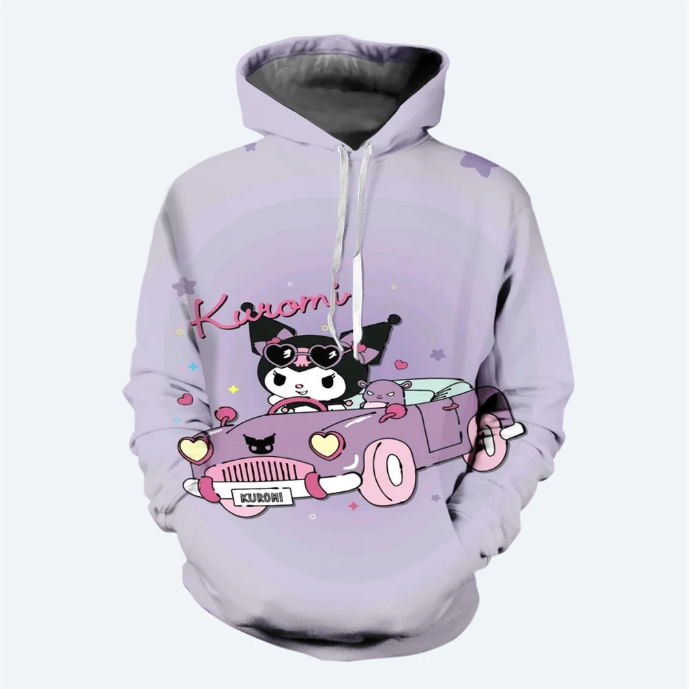 Sudadera con capucha de Hello Kitty para niña, estilo nuevo de otoño e invierno, con estampado 3D, para niños, moda urbana, informal
