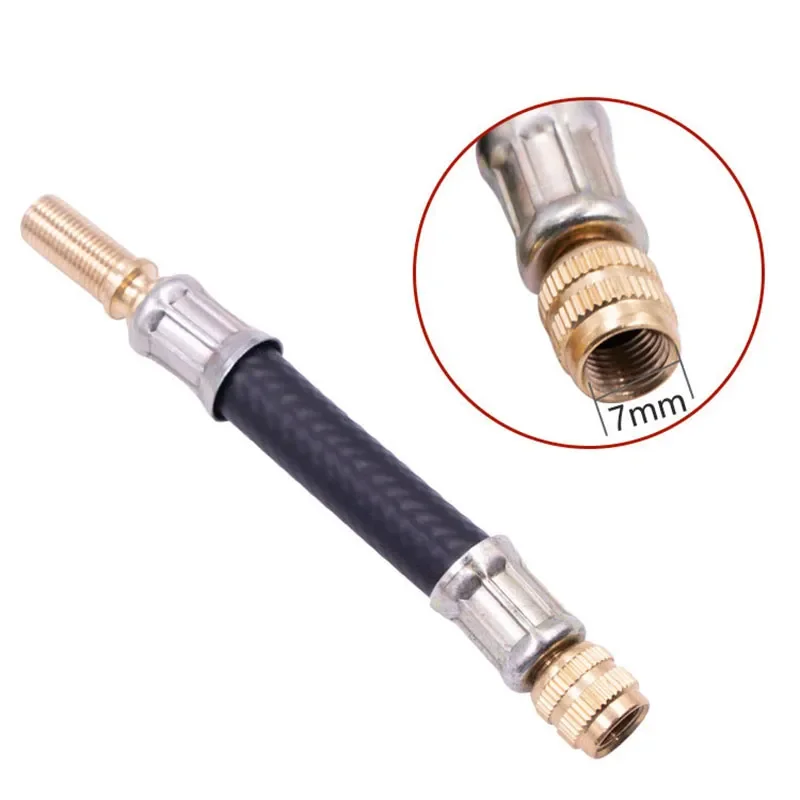 Bicycle Valve Flexible Hose Tire Valve Inflatable Rubber Hose MTB Road Bike Car Wheels Tyre Stems Extensions Tube Adapter bicycle valve adapter bicycle valve extender bicycle valve bicycle air valve