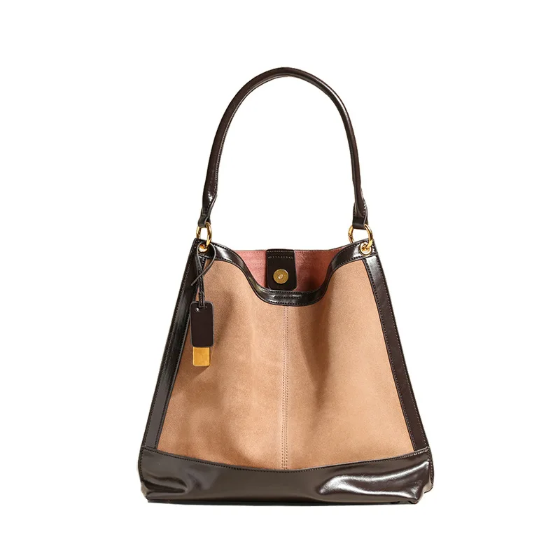 

New Fashion Large Capacity Suede Leather Women Shoulder Bag Hand Totes