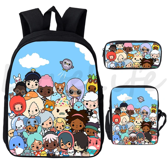 Toca Life World Backpacks Children Anime Rucksack Toca Boca Life World Game School Bag Teens