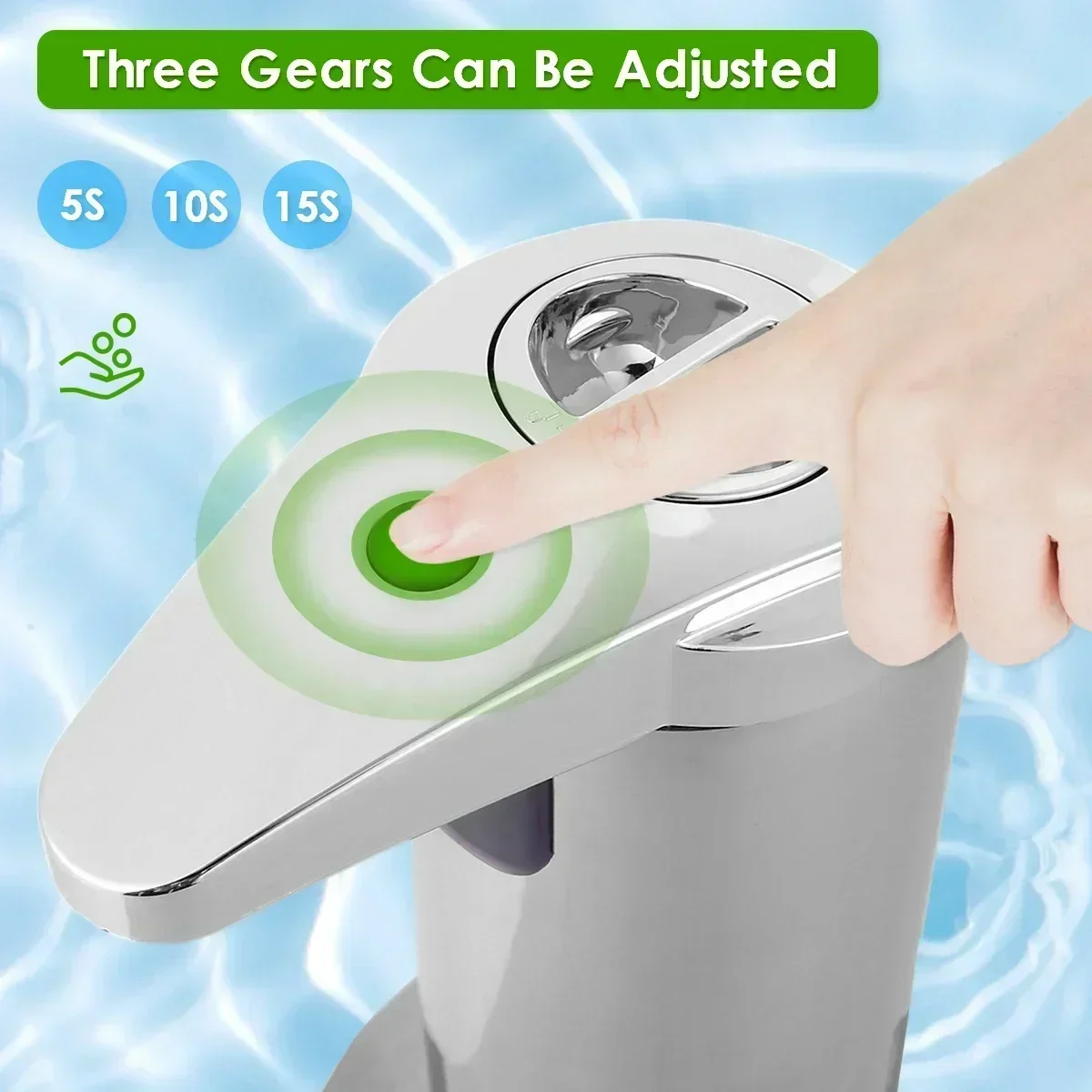 280ml Automatic Soap Dispenser Adjustable Touchless Hand Soap Dispenser Motion Sensor Smart Stainless Steel Hand Sanitizer 3
