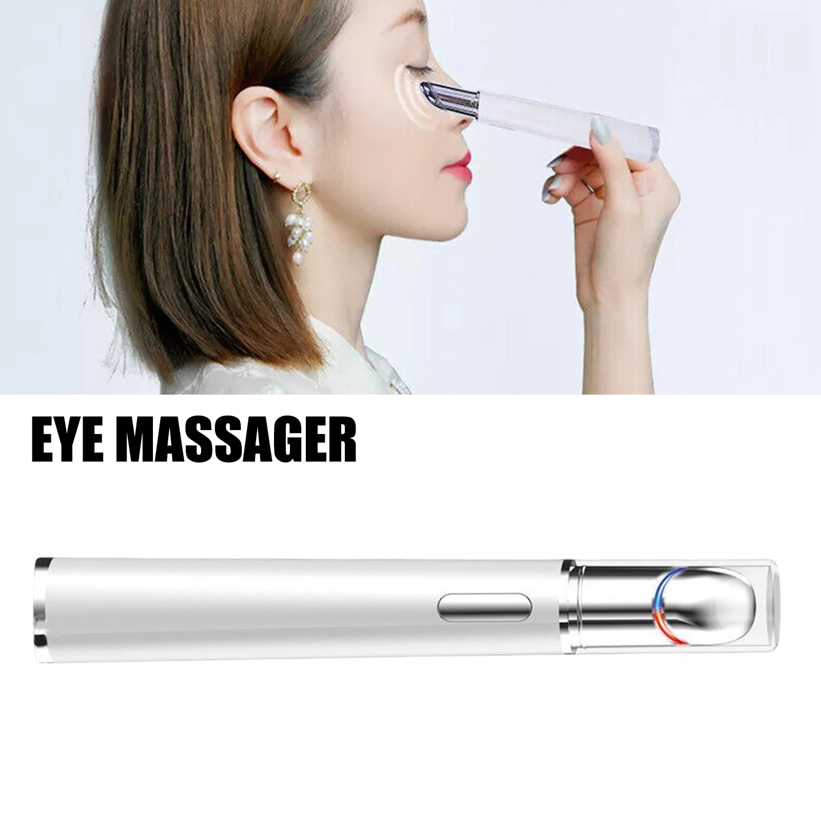 

Mini Eye Massager Heating Ions Electric Vibration Eye Massager Fading Eye Dark Circle Skin Firming Lifting Photon Rejuvenation