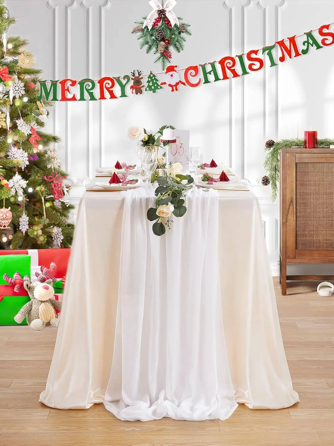 Pembe Şifon Masa Koşucu Romantik Sırf Masa Süslemeleri Uzun Tül Koşucu Düğün Gelin Duş Parti Malzemeleri Dekor için