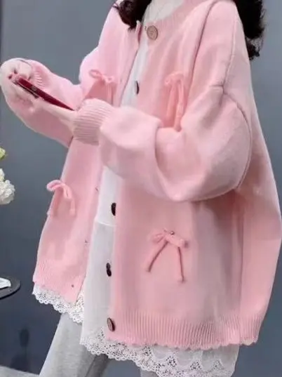 임산부 스웨터 여성용 루즈핏 아우터 배를 가려주는 임신감을 뽐내지 않는 플러스 사이즈 가을 겨울 패셔너블 탑