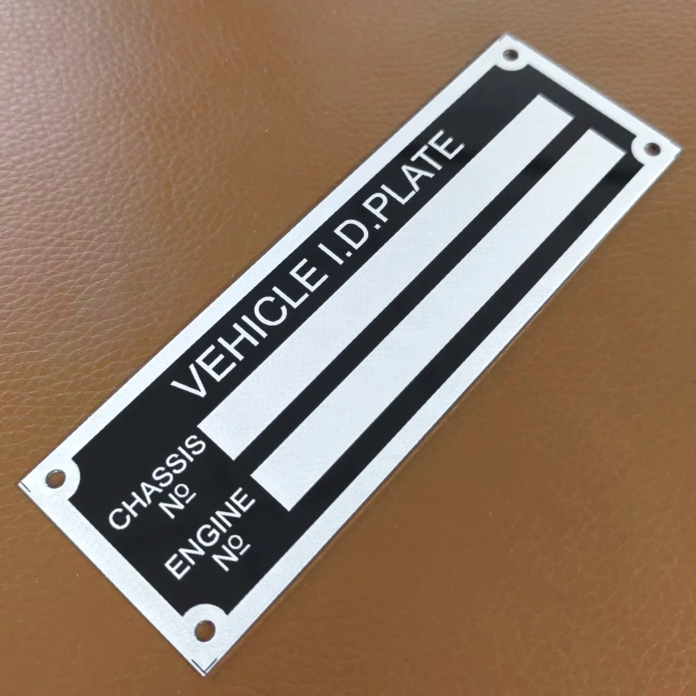 Vehicle Identification Plate Trailer VIN Chassis Plates Car Motorbike Caravan RV Parts