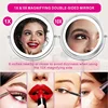 8inch 10X Magnifying LED Makeup Mirror with 3 Color Light Touch Switch Double Side USB Charging Desktop Vanity Cosmetic Mirror 2