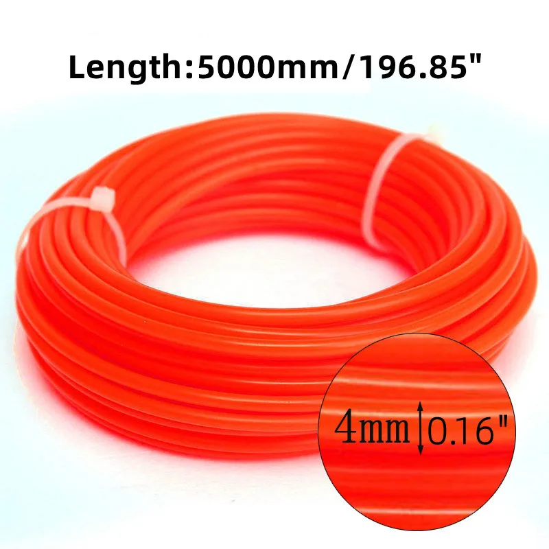 Trimmer Strimmer Brushcutter Nylon Cord Line Wire String Rope grass trimmer line trimmer line 4mm*5000mm Thick 4.0mm Replacement for Grass Strimmer