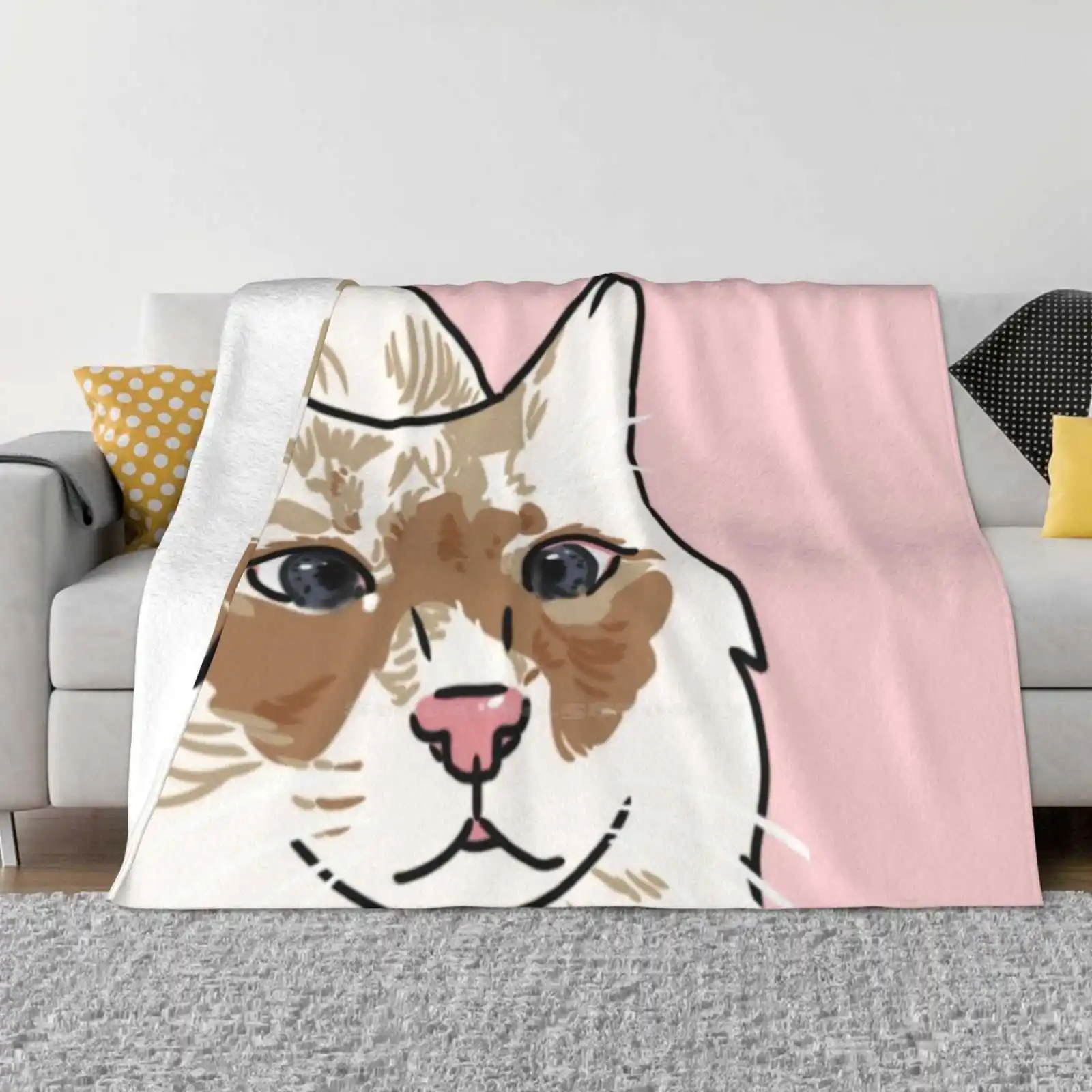 

Мягкое теплое одеяло Lorcan The Cross-Eyed Kitty, милые животные, пушистые котята, котята