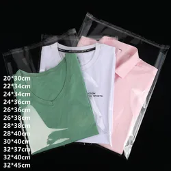 100-Pack Transparent Self-Adhesive Storage Bags - 5 wires (24x34cm-use23.5x30)