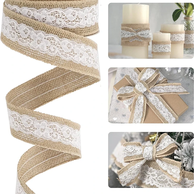 Ruban De Toile De Jute De 5 Mètres, Tissu De Ruban De Jute De Jute