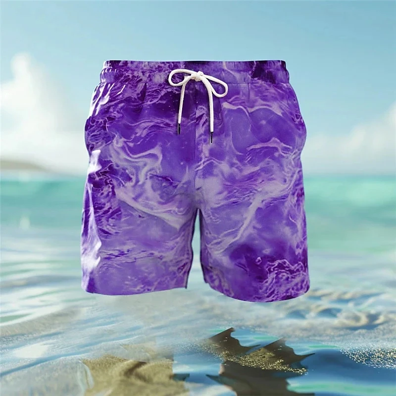 Hawaii 3D Print Holiday Beach Briefs Men's Designer Board Man Swimsuit Shorts Men Summer Big Size Swimwear Loose Fitness Sports 3