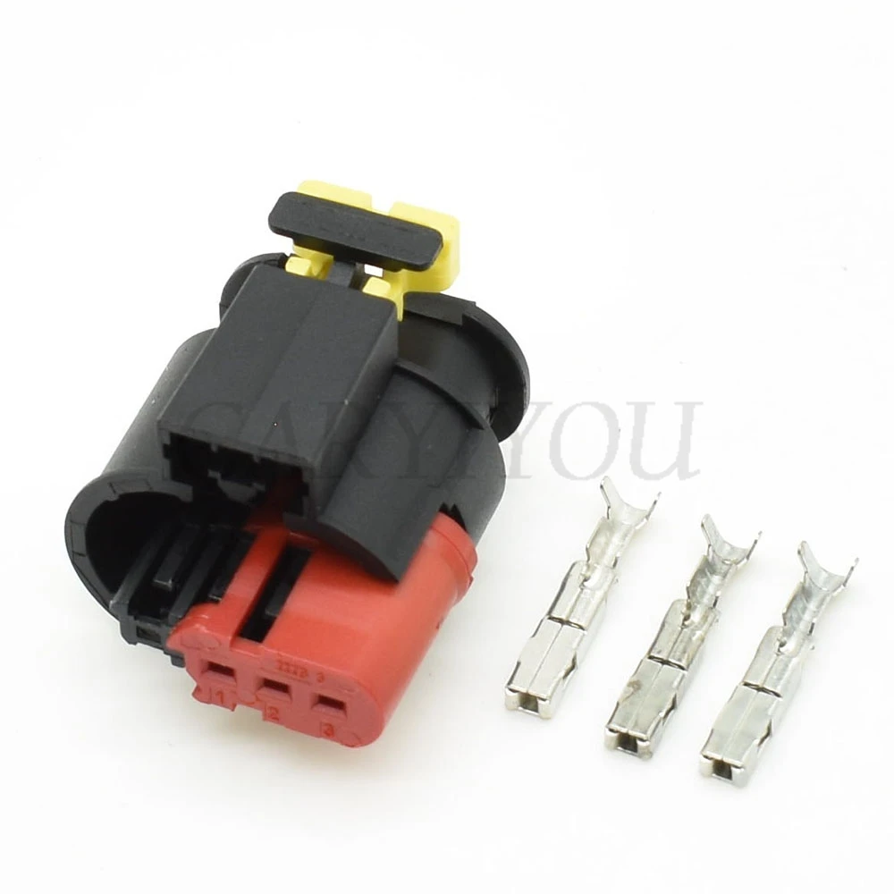 1 conjunto de 3 pinos tyco combustível diesel injetor bobina de ignição plug selado sensor conectores de cabo elétrico chicote de fios 284426-1