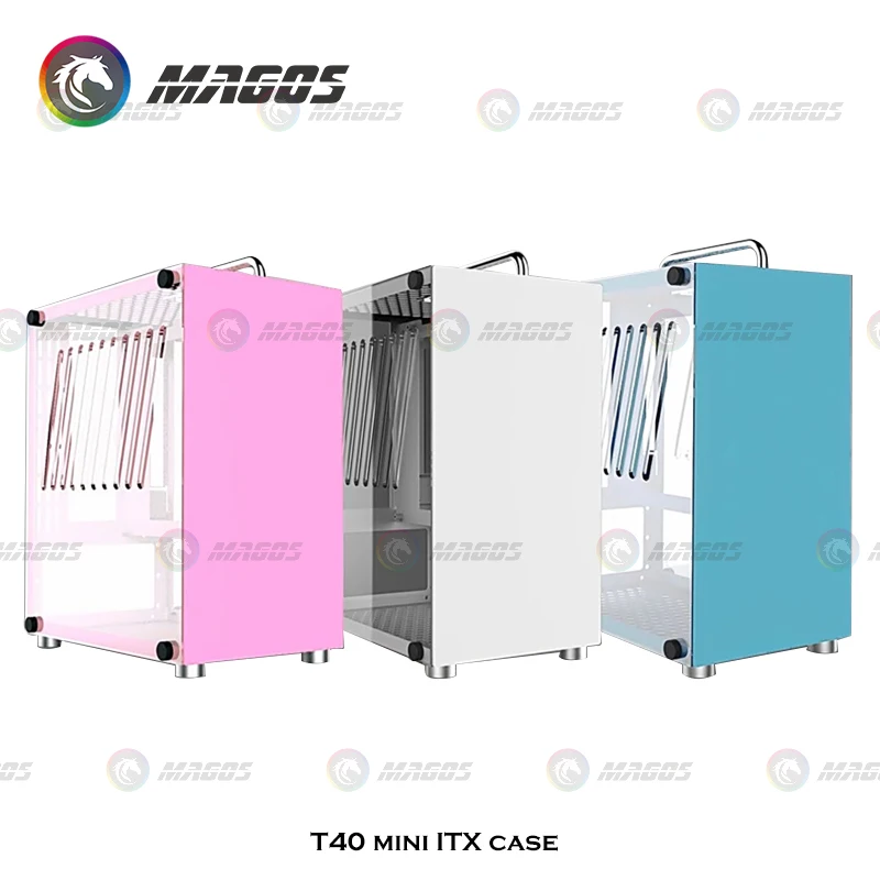 Barracuda T40 Mini-estojo Itx Suporte Gamingcomputer Mini-itx Sfx Sfx-l Lado do Desktop Chassi Branco Transparente 212x137x260 mm - Imagem 5