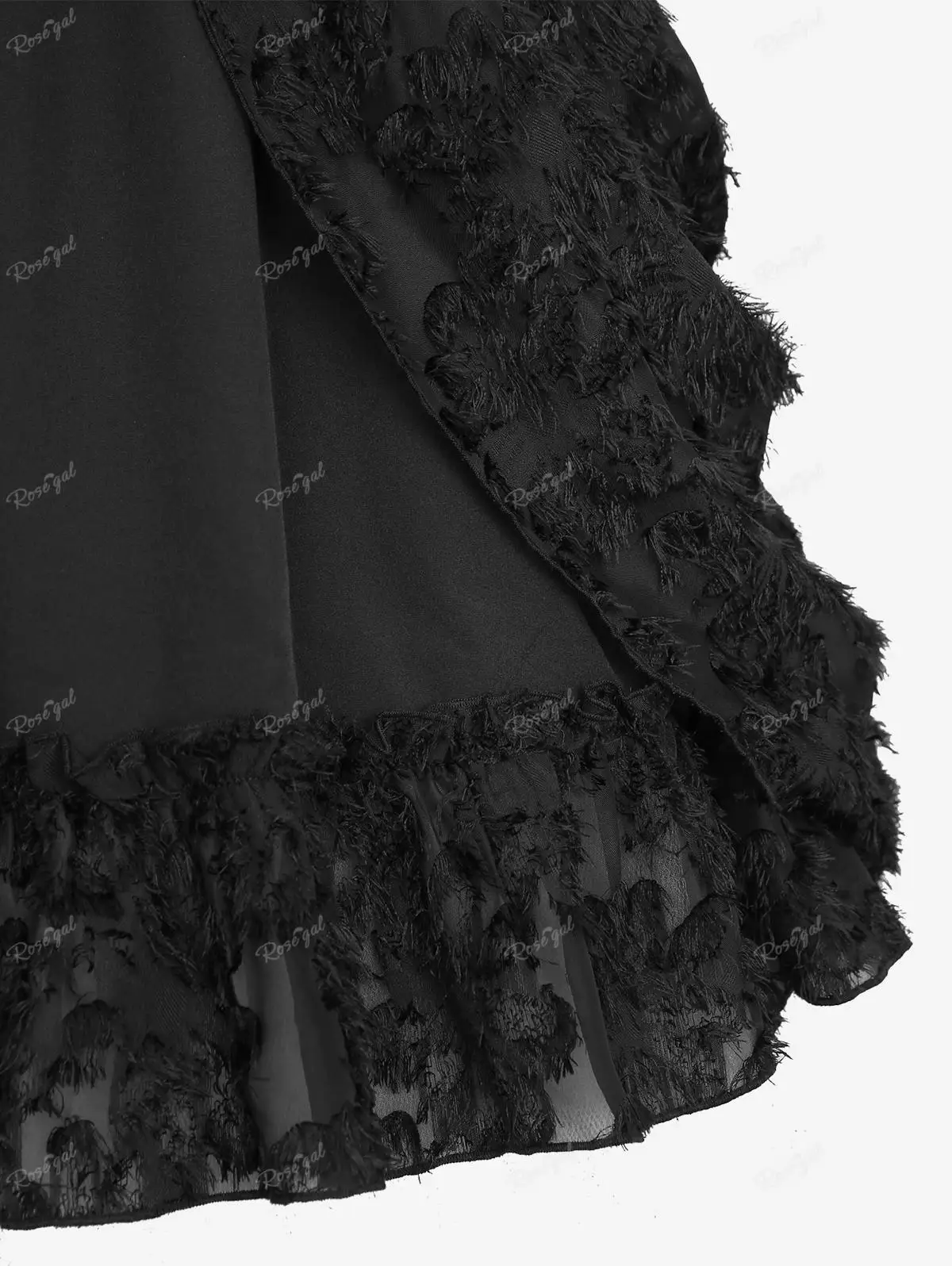 Rosegal Damen-Kleid Übergröße Gothic – Mit Schnürung, Totenköpfen, Spitze & Nieten