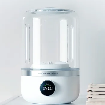 Wireless Washing Machine Portable Underwear Cleaner 1L Mini Socks Washing Machine Dehydrating Laundry Bucket 1