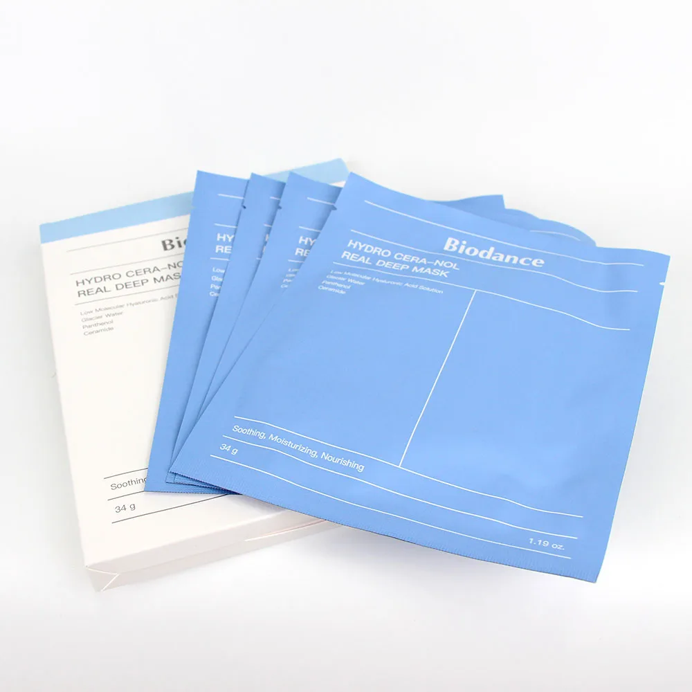Hydro Cera-nol Real Deep Mask BIODANCE Overnight Hydrogel Mask Soothing Moisturizing Nourishing 1.19oz(34g) x 4ea,facial mask