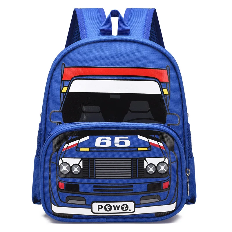 Children Fashion Small Police Car Schoolbag Boys Girls Trend Backpack Kindergarten Snack Backpack 3