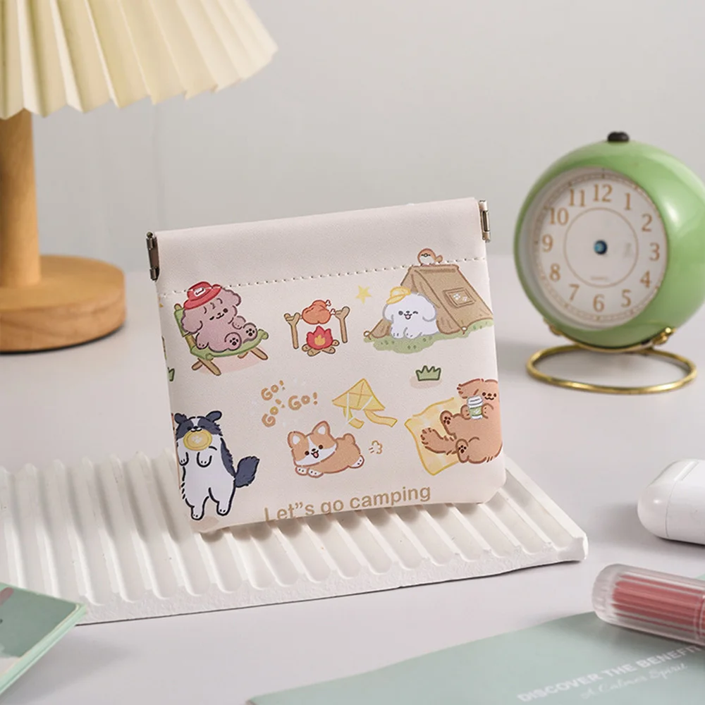 Multifunktionale PU-Lippenstift-Kosmetiktasche mit Automatischer Verschlussfunktion, Cartoon-Mini-Geldbörse, Wasserdichte Datenkabel-Aufbewahrungstasche für Reisen – Detail 14