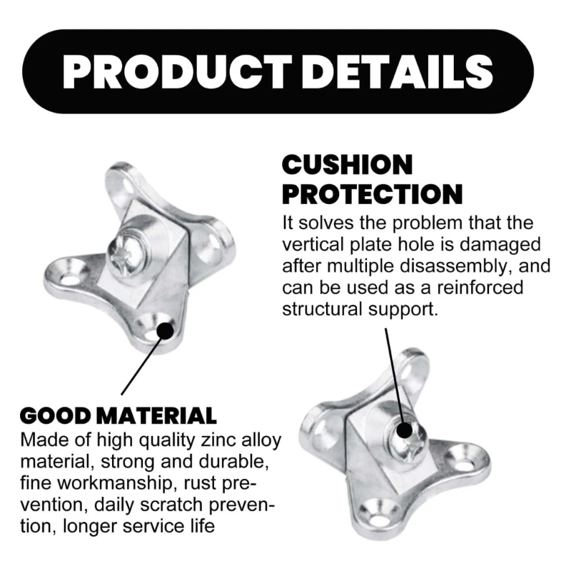 20Pcs Zinc Alloy Butterfly Corner Code Removable Corner Brace Furniture Hardware